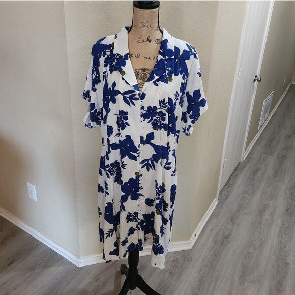 Forever‎ 21 floral button down midi dress size 3X - Picture 1 of 4